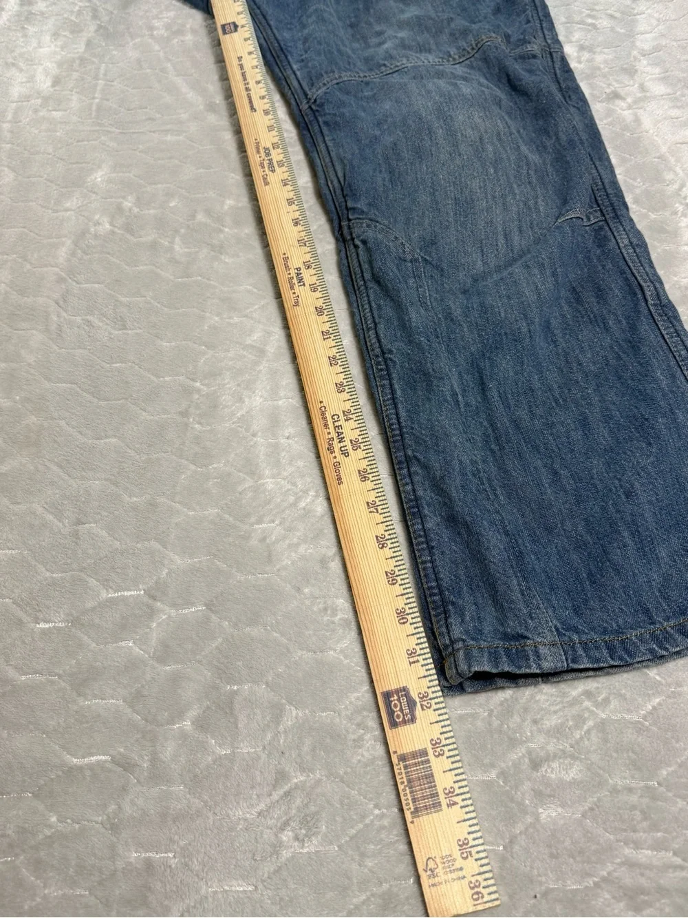 Iron Workers Motorcycle Riding Jeans 42x32 Mesh Lined Double Knee Denim